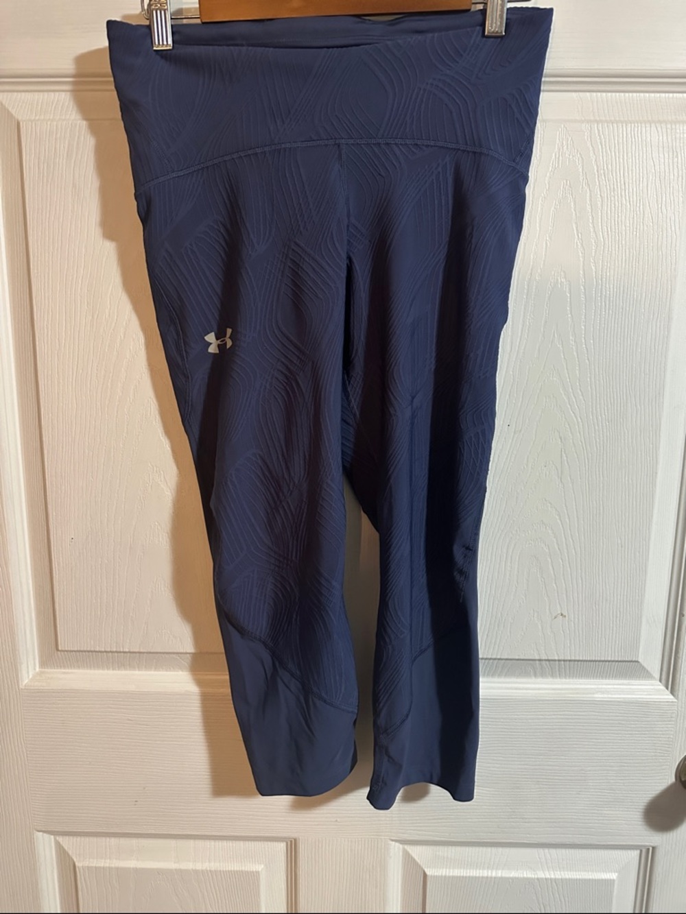Under Armour Deep Navy Textured Capri Leggings